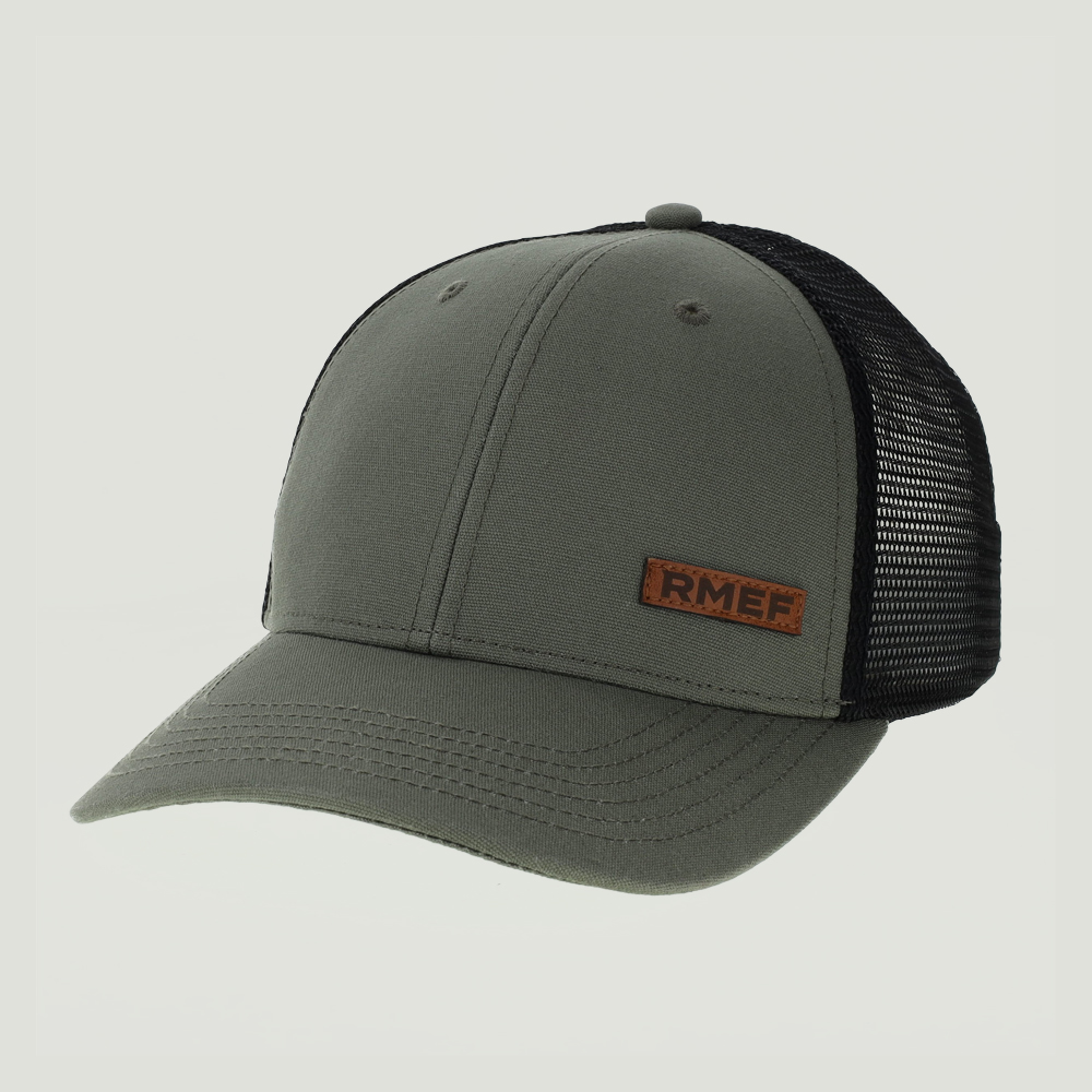 RMEF Leather Patch Cap